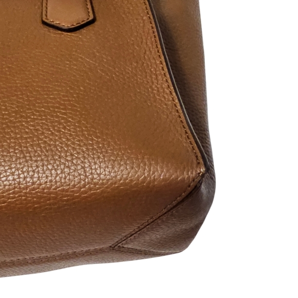 Michael Kors Purse~Satchel Crossbody~Saddle Tan Pebble Leather - Picture 14 of 16
